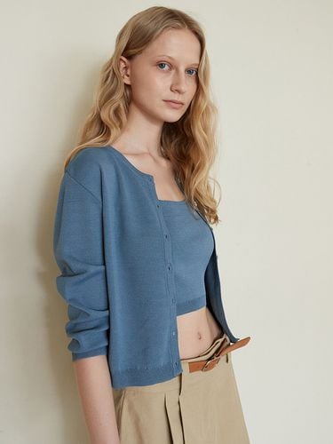 V. Joy Knit Cardigan Set (Blue) - VERBE - Modalova