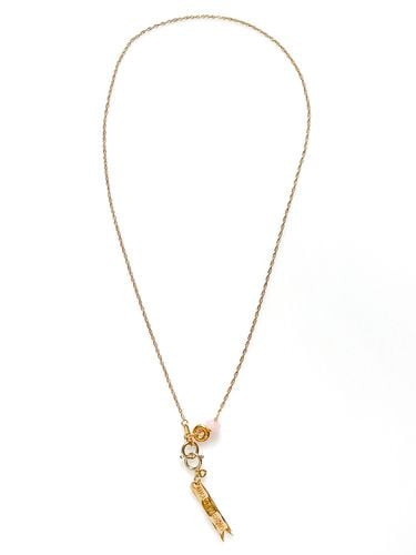 Flag and Donut Necklace_Gold - August Harmony - Modalova