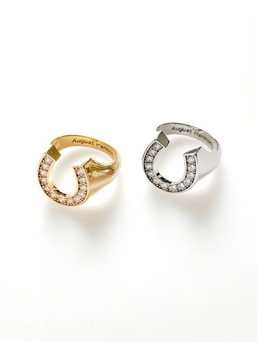 Crystal Horseshoe Ring_2color - August Harmony - Modalova