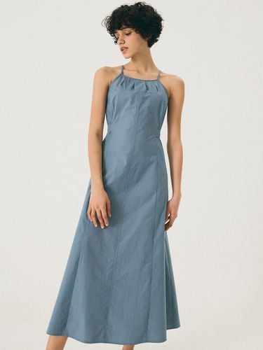 Halter Neck Long Dress (Blue) - CITYBREEZE - Modalova