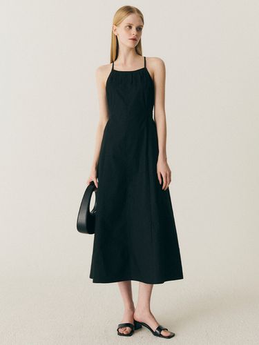 Halter Neck Long Dress (Black) - CITYBREEZE - Modalova