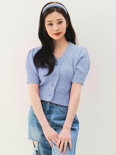 Puff Short Sleeved Cropped Cardigan () - CITYBREEZE - Modalova