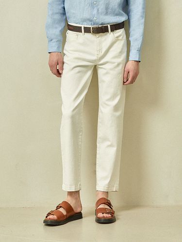 Tapered Denim Pants _ Cream - SOLEW - Modalova