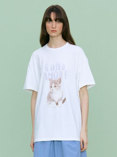 Cat T-shirt _ White - ahwe - Modalova