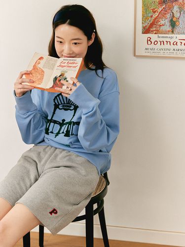 P Logo Sweat Shorts (Melange Grey) - Bensimon - Modalova