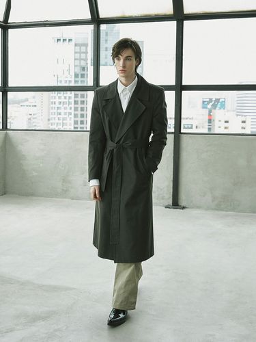 Taylor Long Coat_Khaki - Theballon MEN - Modalova