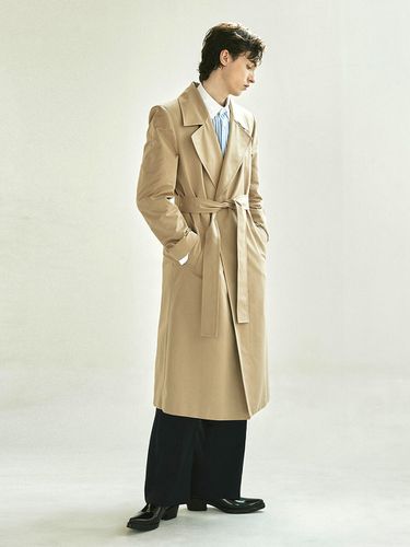 Taylor Long Coat_Beige - Theballon MEN - Modalova