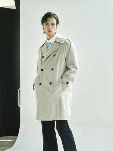 Abraham Mac Coat_Beige - Theballon MEN - Modalova