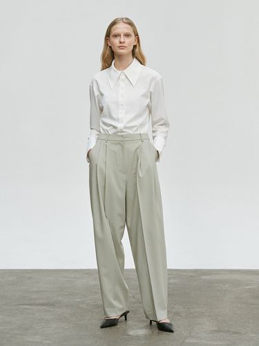 Two Tuck Wide Pants - Carriere - Modalova