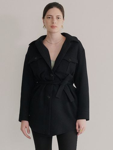 Black Wool Coat - Ike - Modalova