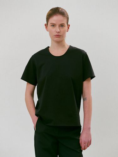 Cotton U-Neck Jersey T-Shirt - Carriere - Modalova