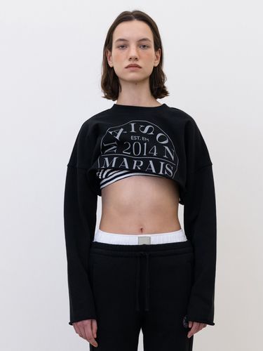 Cut-off Crewneck _ Black - MAISONMARAIS - Modalova