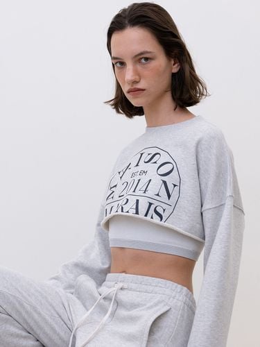 Cut-off Crewneck _ Melange Grey - MAISONMARAIS - Modalova