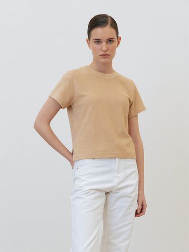 Terry Cropped T-Shirt (Beige) - LE - Modalova