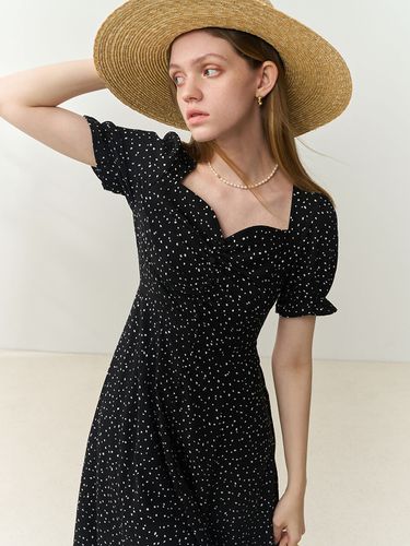 Flower Polka Chiffon Dress - We’Dee - Modalova