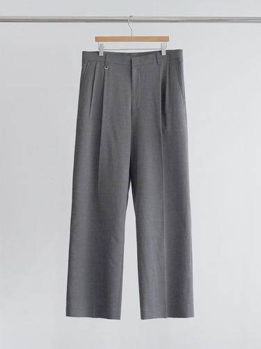 Linen Blend Wide Tuck Slacks Pants () - LIEU HOMME - Modalova