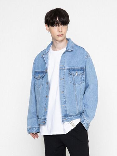 Elbow Drawing Smile Denim Jacket () - GRAVER - Modalova