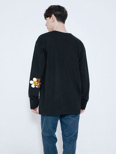 Elbow Flower Bear Smile Clip Long Sleeve (2 Color) - GRAVER - Modalova