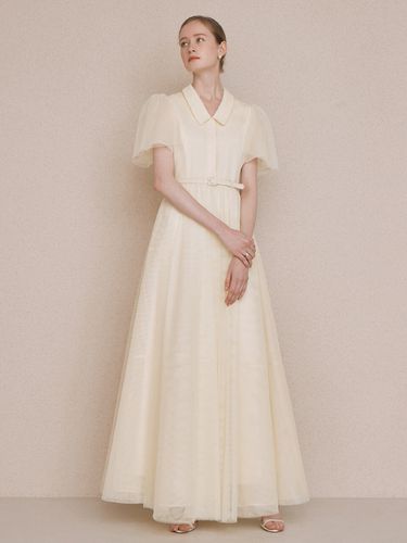 DIAMANT Pointed Collar Tulle Maxi Dress - BAU by Bride And You_BRIDAL - Modalova