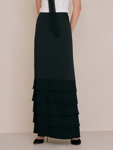 MARIBEL Ruffle Layered Maxi Skirt_Black - BAU by Bride And You_BRIDAL - Modalova