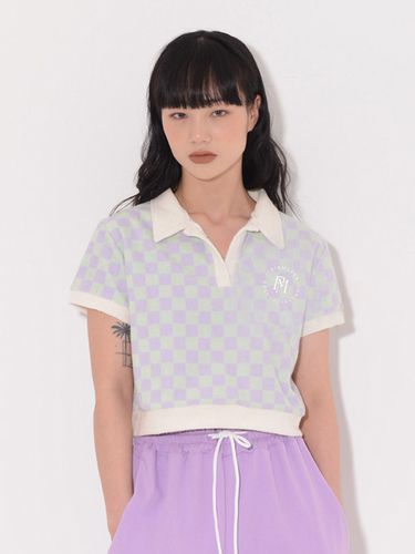 Terry Cropped Pique Shirt_Purple - PIECEMAKER - Modalova