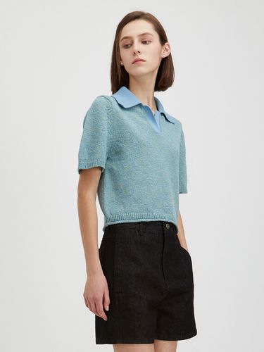 Collar Knitwear_Sky Blue - OSTKAKA - Modalova