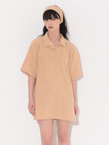 Terry Oversized Pique Shirt_Beige - PIECEMAKER - Modalova