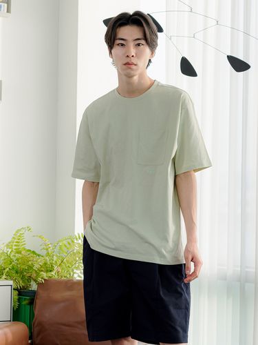 One Pocket Oversize Supima Shirt _ 8 colors - NOWANDTOMORROW - Modalova