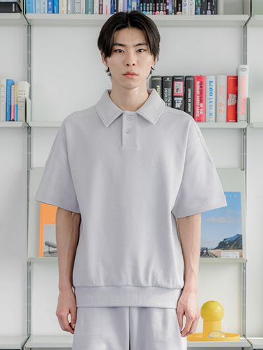 Oversize PK Collar Short Sleeve Shirt _ 2 colors - NOWANDTOMORROW - Modalova