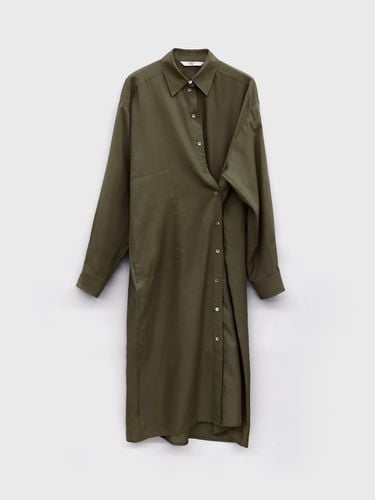 Wide Cotton-silk Dress _ Khaki - Arch The - Modalova