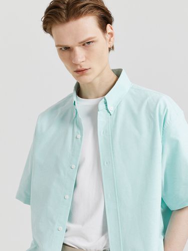 Oversized Half Sleeve Oxford Shirt - V2 - Modalova