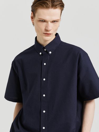 Oversized Half Sleeve Oxford Shirt - V2 - Modalova