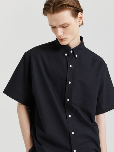 Oversized Half Sleeve Oxford Shirt - V2 - Modalova