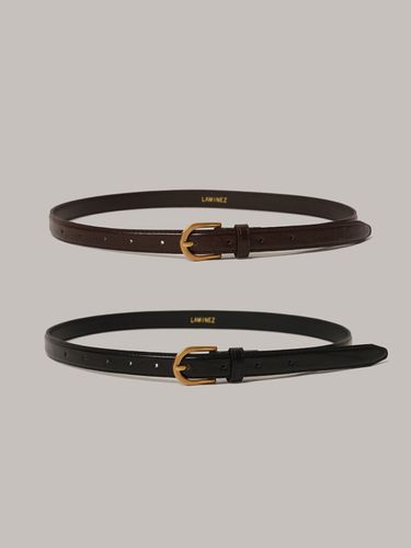 Mm Basic Leather Belt_2 color (Gold) - Laminez - Modalova