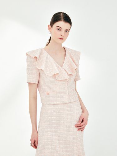 Gwen Ruffled Short Sleeve Tweed Jacket () - BAU by Bride And You - Modalova