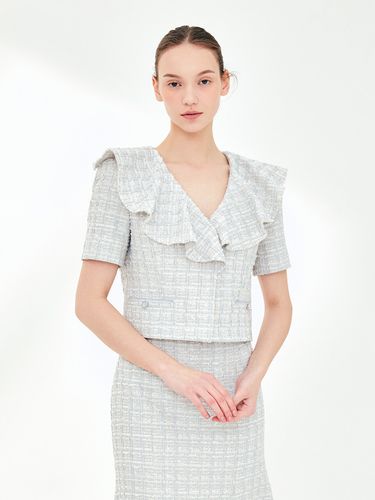 Gwen Ruffled Short Sleeve Tweed Jacket () - BAU by Bride And You - Modalova