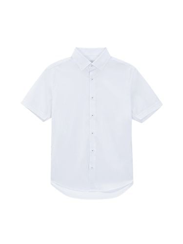 Semi Slim Fit Half Shirt _ White - EZIO - Modalova