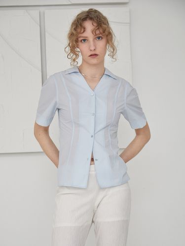 L Half Sleeve Shirt_Baby Blue - OSTKAKA - Modalova