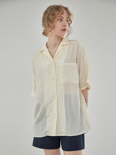 Skina Overfit Short Sleeve Shirt_Cream - OSTKAKA - Modalova