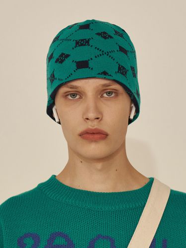 Argyle Beanie _ Emerald - UNALLOYED - Modalova