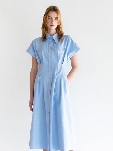 Shirt Long Dress (Blue) - AVA MOLLI - Modalova