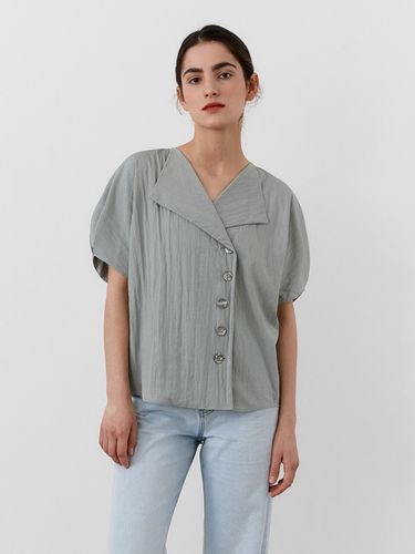 TWR Collar Volume Blouse (2 Colors) - MOHAN - Modalova