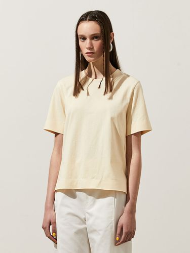 Basic Cotton T-shirt (Cream) - ahwe - Modalova