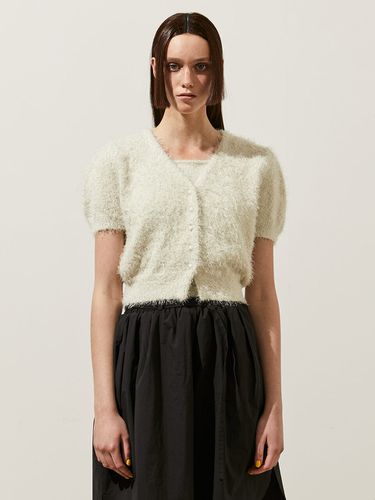 V- Neck Cardigan (Cream) - ahwe - Modalova