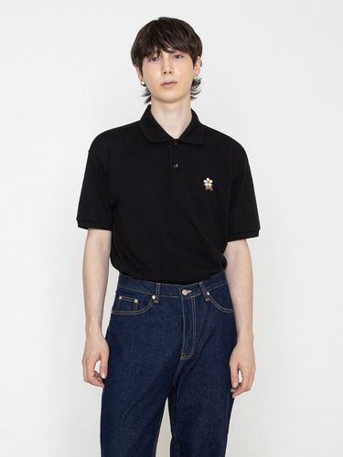 Unisex Flower Smile Embroidery Polo Shirt - GRAVER - Modalova