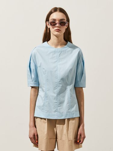 Cotton Dart Short-Sleeved Top () - ahwe - Modalova