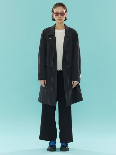 Loose Fit Half Trench (Dark Grey) - ahwe - Modalova