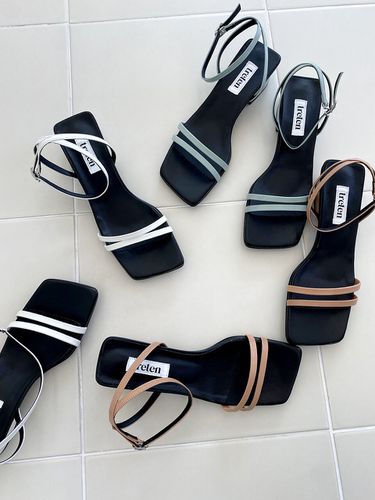 Ankle Strap Mid Heel Sandals_3 Colours - treten - Modalova