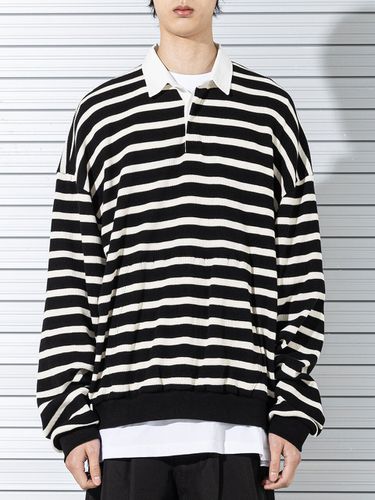 RUGBY WAFFLE STRIPE CREWNECK MSTLS002 - MASSNOUN - Modalova