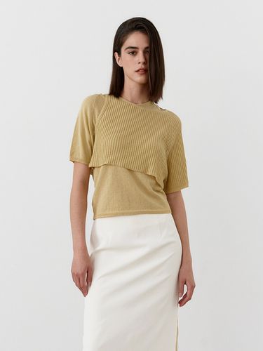 TWR Layered Half Sleeve Knit Top (3 Colors) - MOHAN - Modalova